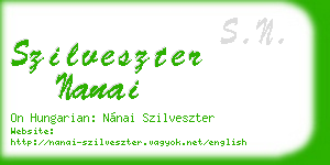 szilveszter nanai business card