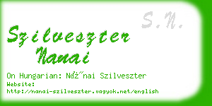 szilveszter nanai business card